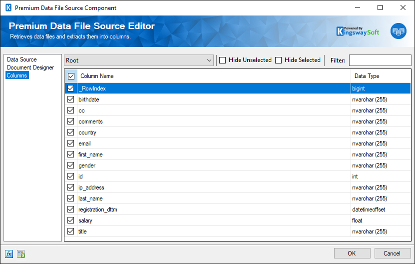 Premium Data File Source Editor